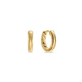 David Yurman DY Mercer® Huggie Hoop Earrings In 18ct Yellow Gold, 12mm