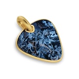 David Yurman Streamline® Pick Amulet Enhancer In 18ct Yellow Gold With Pietersite, 31mm