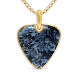 David Yurman Streamline® Pick Amulet Enhancer In 18ct Yellow Gold With Pietersite, 31mm