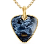 David Yurman Streamline® Pick Amulet Enhancer In 18ct Yellow Gold With Pietersite, 31mm
