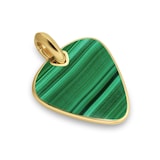 David Yurman Streamline® Pick Amulet Enhancer In 18ct Yellow Gold With Malachite, 31mm
