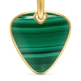 David Yurman Streamline® Pick Amulet Enhancer In 18ct Yellow Gold With Malachite, 31mm