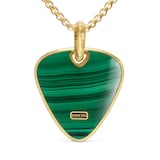 David Yurman Streamline® Pick Amulet Enhancer In 18ct Yellow Gold With Malachite, 31mm