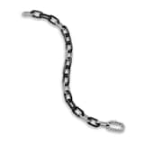 David Yurman DY Madison® Chain Bracelet In Black Titanium With Sterling Silver, 8.5mm
