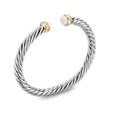 David Yurman Cable Flex Bracelet In Sterling Silver And 14ct Yellow Gold With Diamonds & Pearl, 6mm