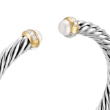 David Yurman Cable Flex Bracelet In Sterling Silver And 14ct Yellow Gold With Diamonds & Pearl, 6mm