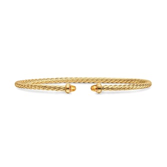 David Yurman Micro Cablespira® Flex Bracelet In 18ct Yellow Gold With Citrine, 2.6mm