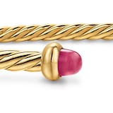 David Yurman Micro Cablespira® Flex Bracelet In 18ct Yellow Gold With Rubies, 2.6mm - Size Small