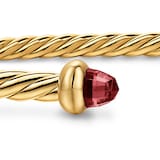 David Yurman Micro Cablespira® Flex Bracelet In 18ct Yellow Gold With Rhodolite Garnets, 2.6mm