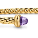 David Yurman Micro Cablespira® Flex Bracelet In 18ct Yellow Gold With Amethyst, 2.6mm