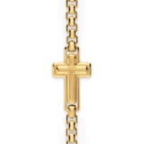 David Yurman Cross Station Box Chain Bracelet In 18ct Yellow Gold, 3.4mm