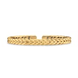 David Yurman Chevron Flex Bracelet In 18ct Yellow Gold, 6.4mm - Size Medium