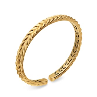 David Yurman Chevron Flex Bracelet In 18ct Yellow Gold, 6.4mm