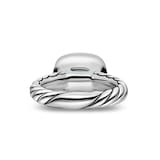 David Yurman DY Mercer® Stone Ring In Sterling Silver With 18ct Yellow Gold And Blue Topaz, 10mm