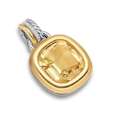 David Yurman DY Mercer® Colour Amulet In Sterling Silver With 18ct Yellow, Citrine & Diamonds, 13mm