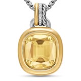 David Yurman DY Mercer® Colour Amulet In Sterling Silver With 18ct Yellow, Citrine & Diamonds, 13mm
