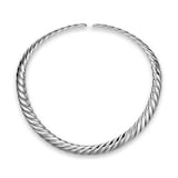 David Yurman Sculpted Cable Flex Necklace In Sterling Silver, 11mm