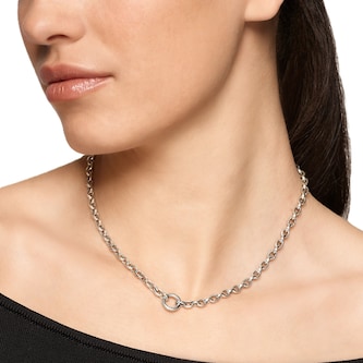 David Yurman DY Mercer® Petite Chain Necklace In Sterling Silver, 4.5mm David Yurman DY Mercer® Petite Chain Necklace In Sterling Silver, 4.5mm