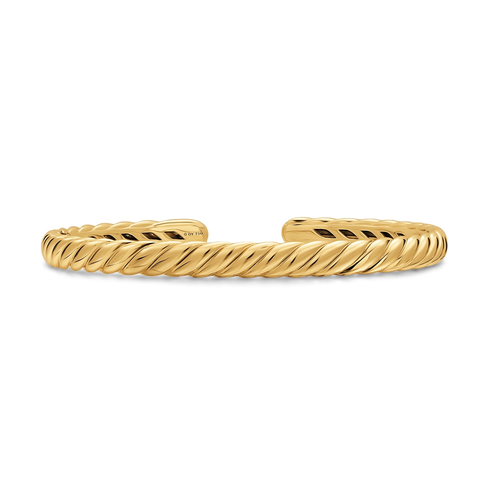 David Yurman Sculpted Cable Flex Bracelet In 18ct Yellow Gold, 5mm David Yurman Sculpted Cable Flex Bracelet In 18ct Yellow Gold, 5mm