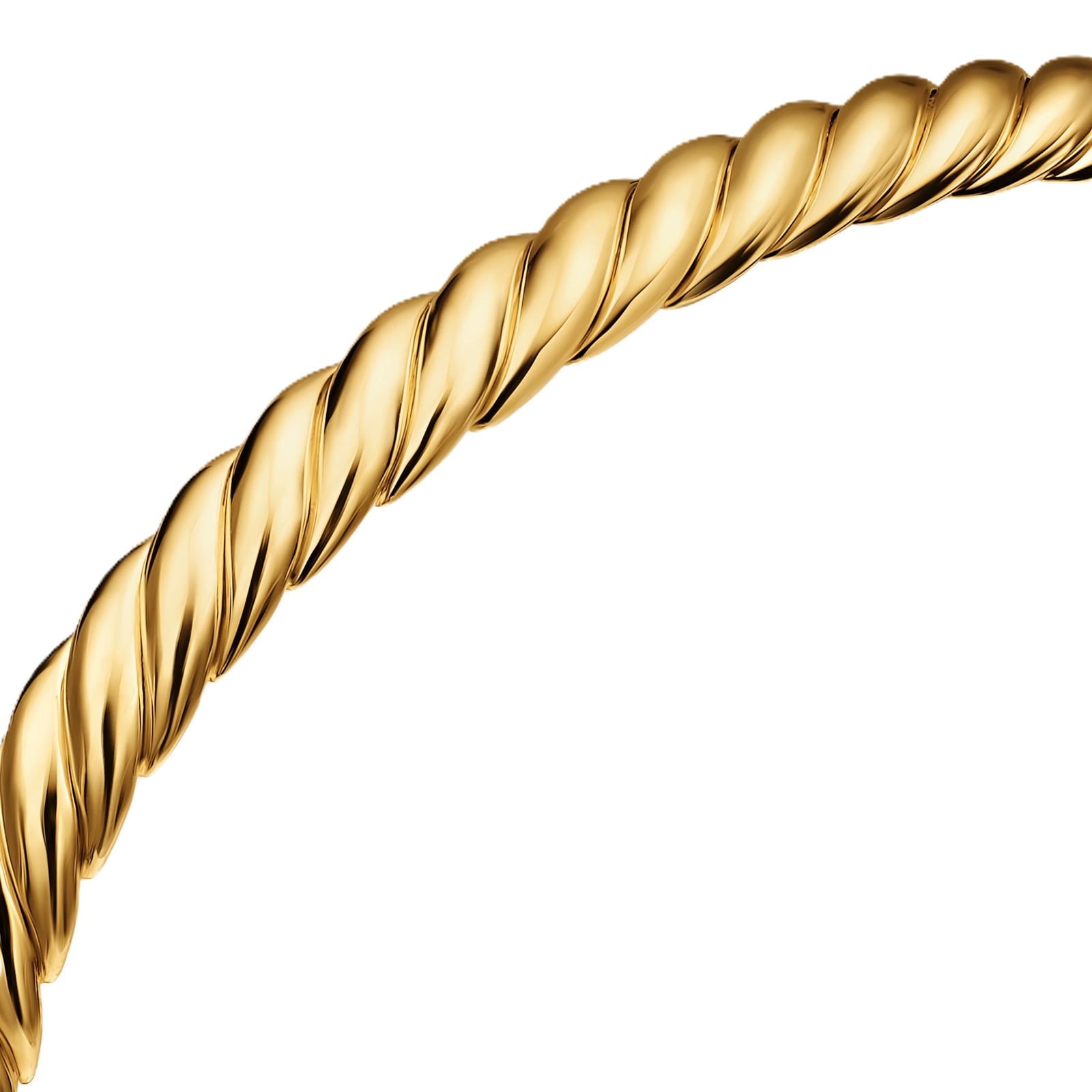 David Yurman Sculpted Cable Flex Bracelet In 18ct Yellow Gold, 5mm David Yurman Sculpted Cable Flex Bracelet In 18ct Yellow Gold, 5mm