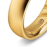 David Yurman Streamline® Band Ring In 18ct Yellow Gold, 6.2mm - Ring Size R