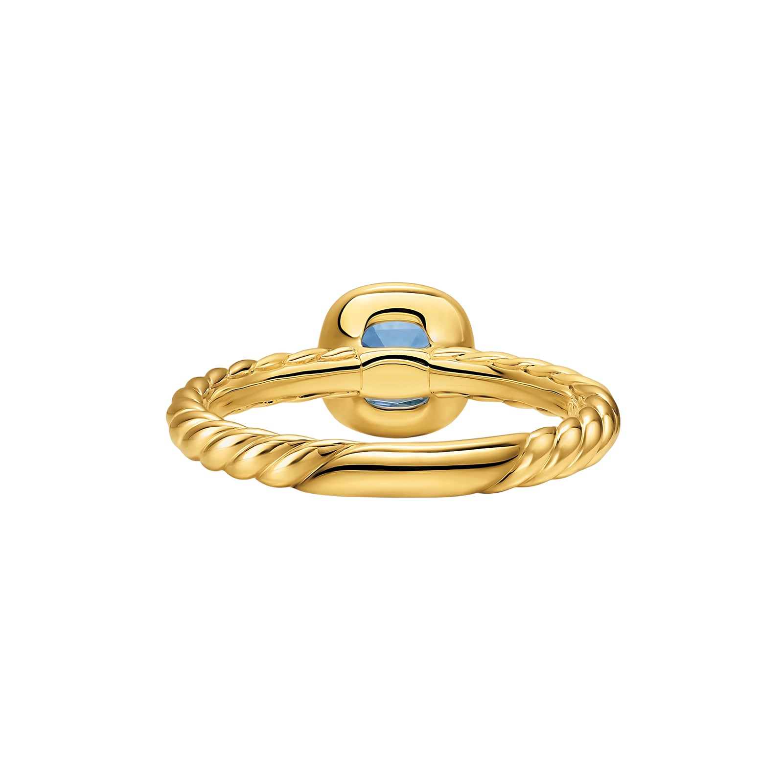 David Yurman DY Mercer® Colour Cable Ring In 18ct Yellow Gold With Sky Blue Topaz, 5.5mm - Ring Size 6 David Yurman DY Mercer® Colour Cable Ring In 18ct Yellow Gold With Sky Blue Topaz, 5.5mm - Ring Size 6