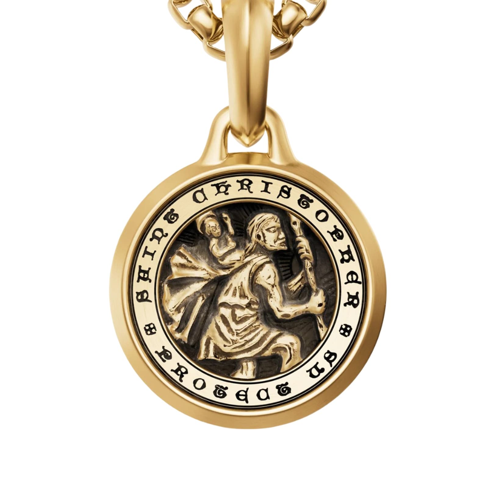 David Yurman St. Christopher Amulet In 18ct Yellow Gold, 21.2mm David Yurman St. Christopher Amulet In 18ct Yellow Gold, 21.2mm