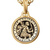 David Yurman St. Christopher Amulet In 18ct Yellow Gold, 21.2mm