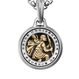 David Yurman St. Christopher Amulet In Sterling Silver And 14ct Yellow Gold, 21.2mm