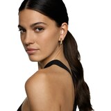 David Yurman DY Madison® Smooth Hoop Earrings In Sterling Silver with 14ct Yellow Gold, 24.3mm