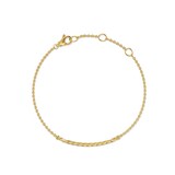 David Yurman Sculpted Cable Bar Chain Bracelet In 18ct Yellow Gold, 2mm