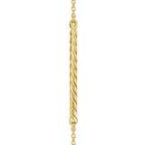 David Yurman Sculpted Cable Bar Chain Bracelet In 18ct Yellow Gold, 2mm