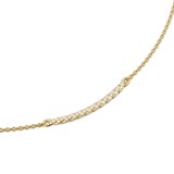 David Yurman Sculpted Cable Bar Necklace In 18ct Yellow Gold With Diamonds, 2.7mm