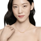 David Yurman Sculpted Cable Bar Necklace In 18ct Yellow Gold, 2.7mm