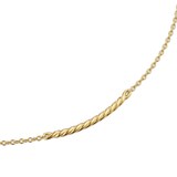 David Yurman Sculpted Cable Bar Necklace In 18ct Yellow Gold, 2.7mm