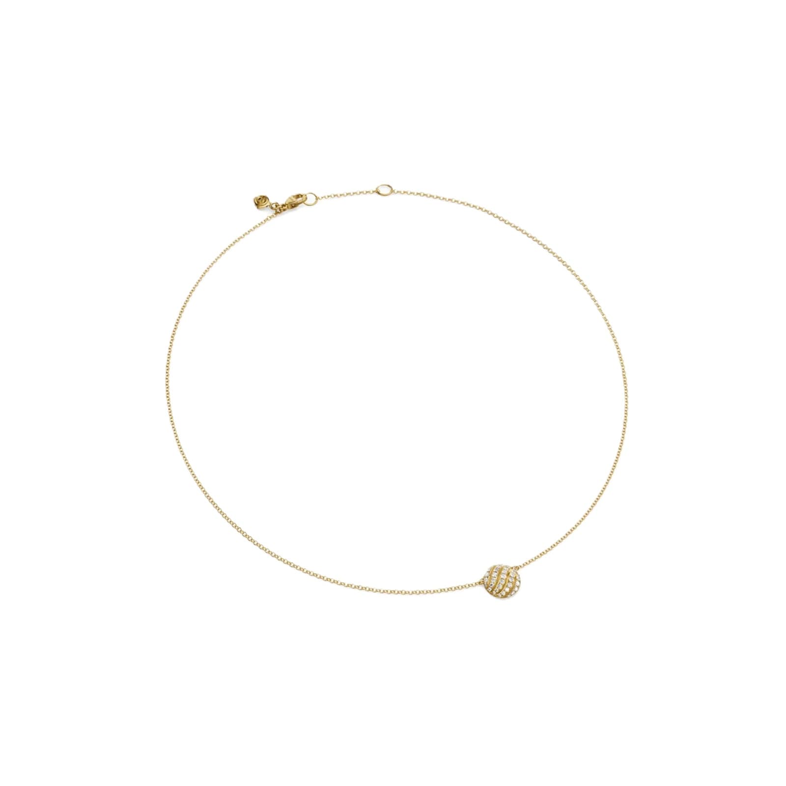 David Yurman Sculpted Cable Pendant Necklace In 18ct Yellow Gold With Diamonds, 10mm David Yurman Sculpted Cable Pendant Necklace In 18ct Yellow Gold With Diamonds, 10mm