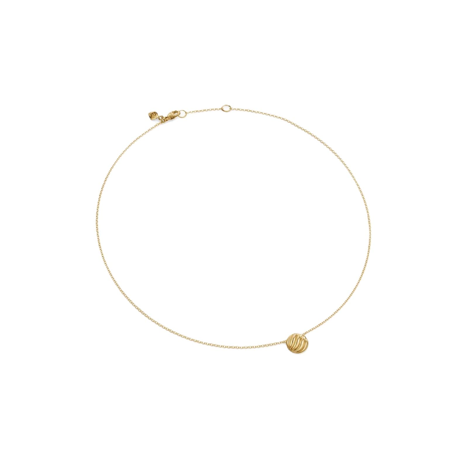 David Yurman Sculpted Cable Pendant Necklace In 18ct Yellow Gold, 10mm David Yurman Sculpted Cable Pendant Necklace In 18ct Yellow Gold, 10mm