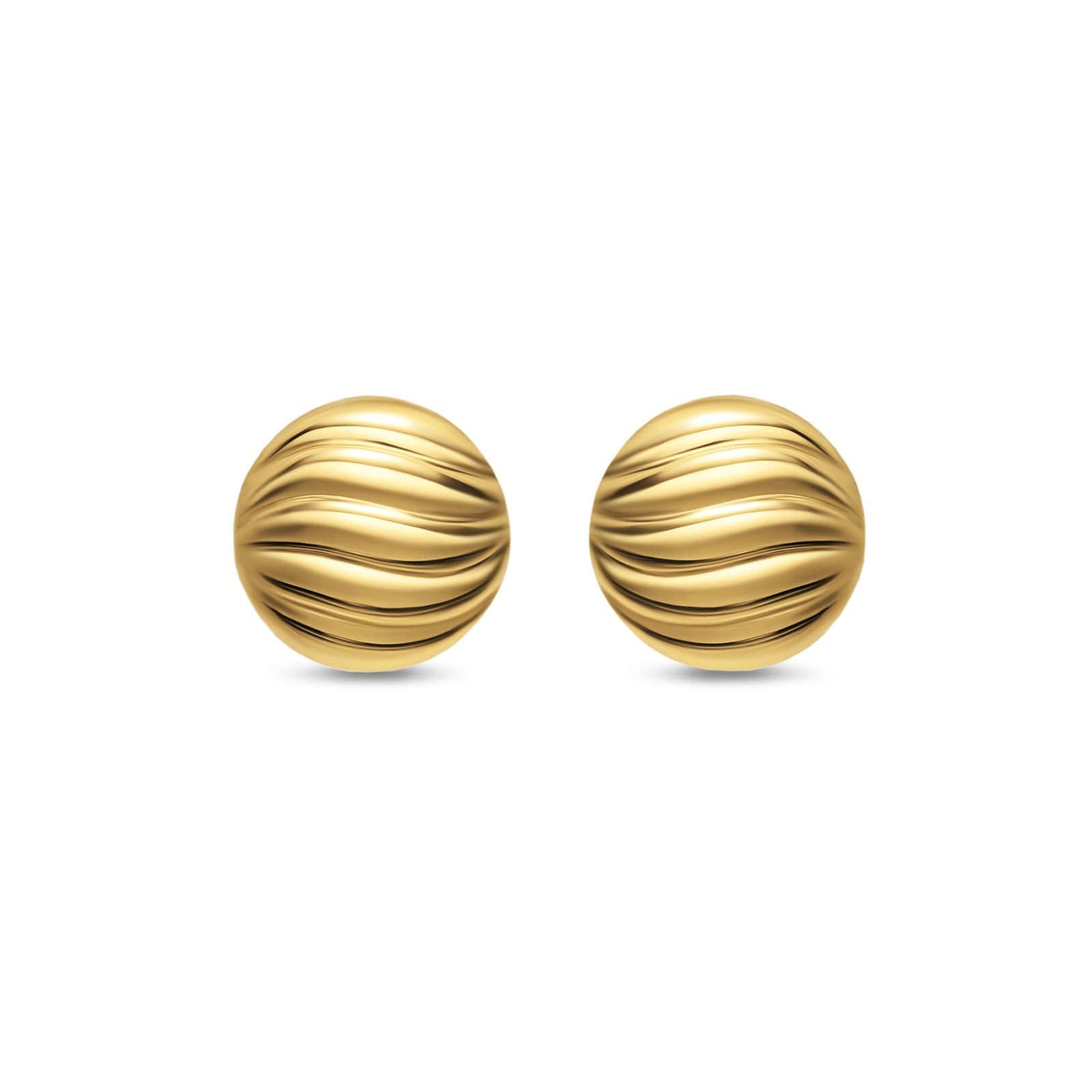 David Yurman Sculpted Cable Stud Earrings In 18ct Yellow Gold, 9mm David Yurman Sculpted Cable Stud Earrings In 18ct Yellow Gold, 9mm