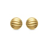 David Yurman Sculpted Cable Stud Earrings In 18ct Yellow Gold, 9mm
