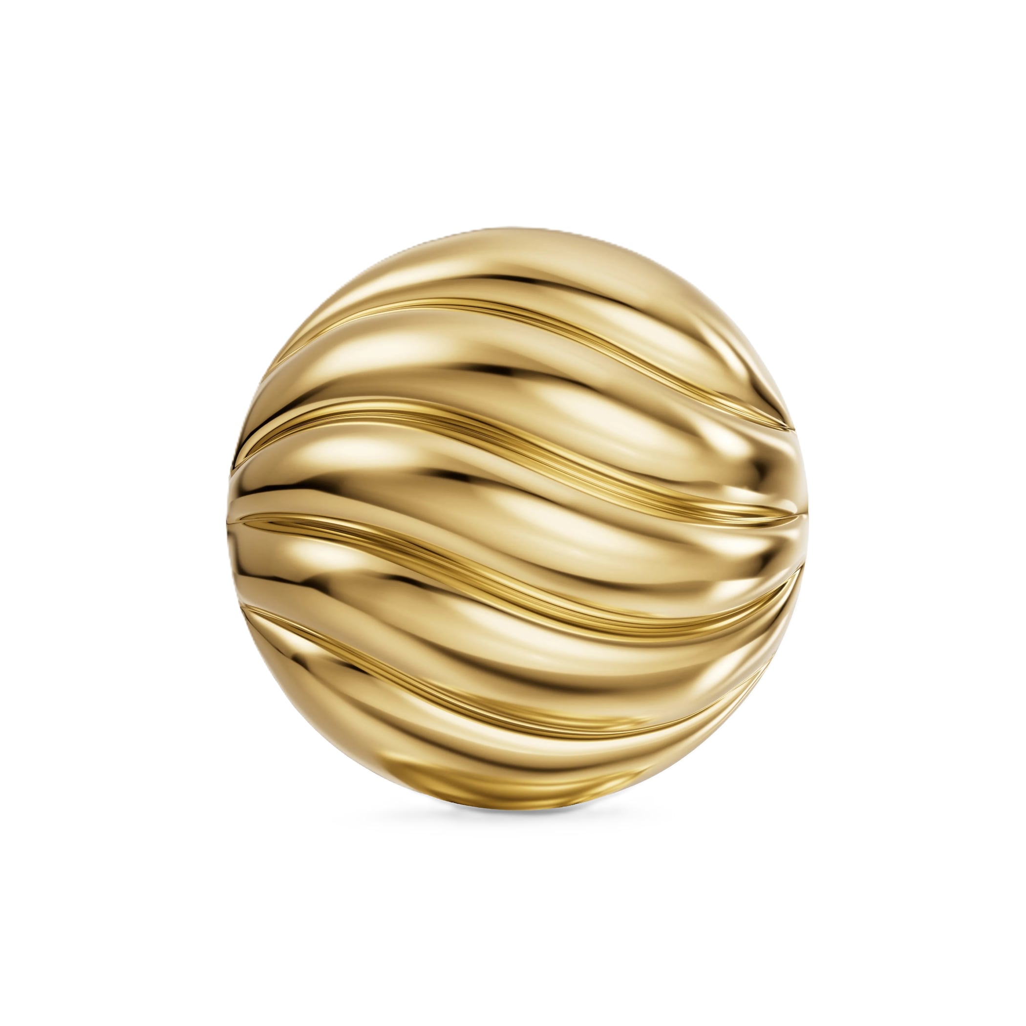 David Yurman Sculpted Cable Stud Earrings In 18ct Yellow Gold, 9mm David Yurman Sculpted Cable Stud Earrings In 18ct Yellow Gold, 9mm