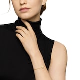 David Yurman Sculpted Cable Centre Station Chain Bracelet In 18ct Yellow Gold With Diamonds, 10mm