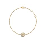 David Yurman Sculpted Cable Centre Station Chain Bracelet In 18ct Yellow Gold With Diamonds, 10mm