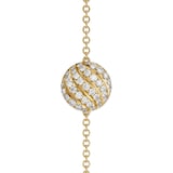 David Yurman Sculpted Cable Centre Station Chain Bracelet In 18ct Yellow Gold With Diamonds, 10mm