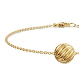 David Yurman Sculpted Cable Centre Station Chain Bracelet In 18ct Yellow Gold, 10mm