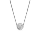 David Yurman Sculpted Cable Pendant Necklace In Sterling Silver With Diamonds, 10mm - 16 Inches