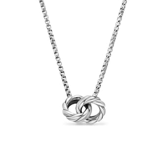 David Yurman Sculpted Cable Linked Necklace In Sterling Silver, 9.2mm David Yurman Sculpted Cable Linked Necklace In Sterling Silver, 9.2mm