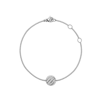 David Yurman Sculpted Cable Centre Station Chain Bracelet In Sterling Silver With Diamonds, 10mm