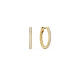 David Yurman Petite Pave Hoop Earrings In 18ct Yellow Gold With Diamonds, 12.7mm