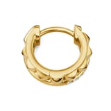 David Yurman Petite Pave Two Row Hoop Earrings In 18ct Yellow Gold With Diamonds, 11.2mm