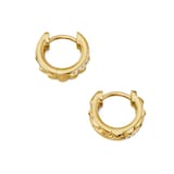 David Yurman Petite Pave Two Row Hoop Earrings In 18ct Yellow Gold With Diamonds, 11.2mm